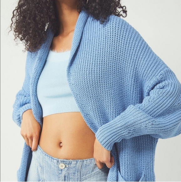 NEW Free People Skylark Cardi Longline Sweater - Picture 2 of 3